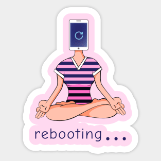 Rebooting Meditation Sticker